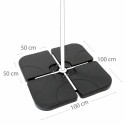 Base for beach umbrella Colorbaby Plastic 4 Pieces 80 kg
