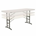 Mesa Dobrável Lifetime Branco Retangular Aço Plástico 183 x 76 cm