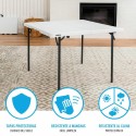 Mesa Plegable Lifetime Blanco Cuadrada Acero Plástico 94 x 94 x 74 cm