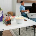 Table Klapptisch Lifetime Weiß karriert Stahl Kunststoff 94 x 94 x 74 cm