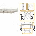 Gazebo Colorbaby Foldable Adjustable height Steel 300 x 300 x 220 cm