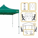 Gazebo Colorbaby Foldable Adjustable height Steel 300 x 300 x 220 cm