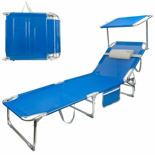Strandkorb Colorbaby Marineblau 188 x 58 x 30 cm