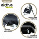 Cadeira de baloiço Aktive 3 lugares Preto 180 x 107 x 160 cm