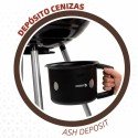 Barbacoa de Carbón con Ruedas Aktive Textilene 57 x 86 cm Negro