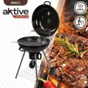 Barbacoa de Carbón con Ruedas Aktive Textilene 57 x 86 cm Negro