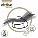 Lettino Aktive Nero Acciaio textilene 172 x 53 x 75 cm