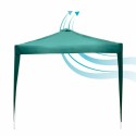 Gartenlaube Colorbaby Max-Air grün Stoff Stahl 300 x 300 x 250 cm