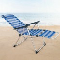 Espreguiçadeira reclinável Colorbaby textileen Alumínio Azul Branco 149 x 49 x 78 cm