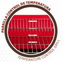 Churrasqueira a Carvão com Rodas Aktive Aço Plástico 66 x 44 x 85 cm Retangular Vermelho