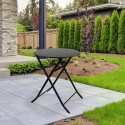 Mesa Plegable Aktive Redonda Negro Acero 60 x 70 cm