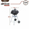 Holzkohlegrill mit Rädern Aktive 46 cm kreisförmig Schwarz mit Deckel