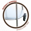 Coal Barbecue with Wheels Aktive 51 x 51 x 82 cm Black