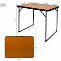 Mesa Dobrável Aktive Para campismo Bambu 80 x 60 x 67 cm