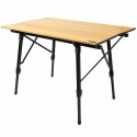 Mesa Dobrável Aktive 90 x 70 x 57 cm Para campismo Preto Castanho Alumínio