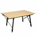 Mesa Plegable Aktive 90 x 70 x 57 cm De acampada Negro Marrón Aluminio