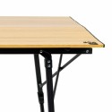 Mesa Dobrável Aktive 90 x 70 x 57 cm Para campismo Preto Castanho Alumínio