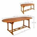 Tavolo Allungabile Aktive Legno di acacia Estensibile Ovalada 200 x 100 x 74 cm