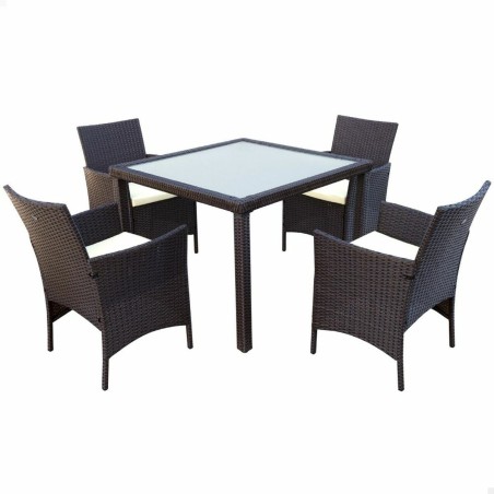 Conjunto de mesa com 4 cadeiras Aktive 100 x 100 x 75 cm