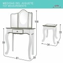 Tocador Com Banqueta Colorbaby Brinquedo Branco Infantil 61 x 29 x 100 cm