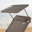 Sun-lounger Colorbaby Foldable Parasol Grey 193 x 53 x 30 cm