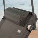 Sun-lounger Colorbaby Foldable Parasol Grey 193 x 53 x 30 cm