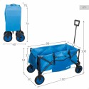 Carro Multiusos Aktive Azul Negro 88 x 47 x 53 cm Plegable Playa