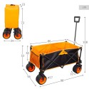 Carro Multiusos Aktive Naranja 86 x 44 x 53 cm Plegable Playa