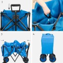 Carro Multiusos Aktive Azul Negro 88 x 47 x 53 cm Plegable Playa