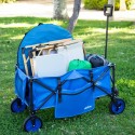 Carro Multiusos Aktive Azul Negro 88 x 47 x 53 cm Plegable Playa