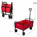 Carrello Multiuso Aktive Rosso 65 x 40 x 48 cm Pieghevole Spiaggia