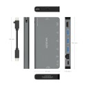 Hub USB Aisens ASUC-8P015-GR Cinzento Multicolor