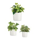 Blumentopfset Ø 14 cm Ø 22 cm Ø 17 cm Zylinder 3 Stücke Weiß