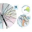 Parasol de plage Multicouleur Ø 220 cm SPF50+