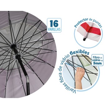 Beach parasol Ø 220 cm SPF50+ Anchor