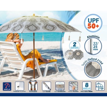 Beach parasol Ø 180 cm SPF50+ Oriental