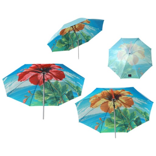 Beach parasol Ø 200 cm SPF50+ Flower