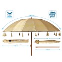 Beach parasol Beige Ø 240 cm SPF50+