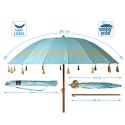 Beach parasol Blue Ø 240 cm SPF50+