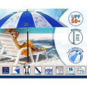Beach parasol Blue Ø 220 cm SPF50+ Navy