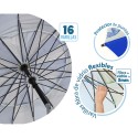 Beach parasol Blue Ø 220 cm SPF50+ Navy