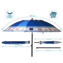 Beach parasol Blue Ø 220 cm SPF50+ Anchor