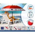 Beach parasol Red Ø 220 cm SPF50+ Anchor