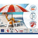 Beach parasol Red Ø 240 cm SPF50+ Navy
