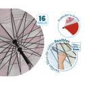 Beach parasol Red Ø 240 cm SPF50+ Navy