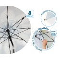 Beach parasol Blue Ø 200 cm SPF50+ Peacock