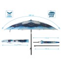 Beach parasol Blue Ø 200 cm SPF50+ Peacock