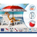 Beach parasol Red Ø 240 cm SPF50+ Anchor