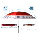 Beach parasol Red Ø 240 cm SPF50+ Anchor