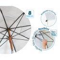Beach parasol White Ø 180 cm SPF50+ Boho